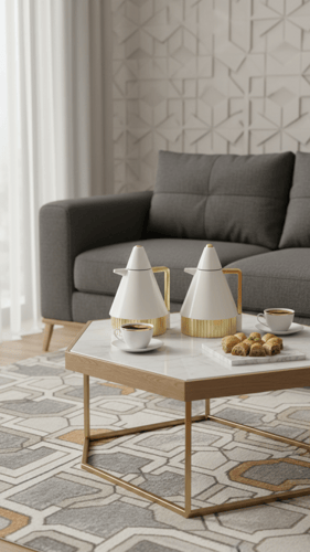 طقم ترامس شاي وقهوة بتصميم عصري وأنيق 1 لتر