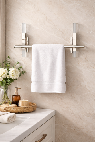 Elegant multi-purpose wall clothes and towel rack for organizing and displaying clothes 60×160 cm