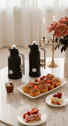 طقم ترامس شاي وقهوة .