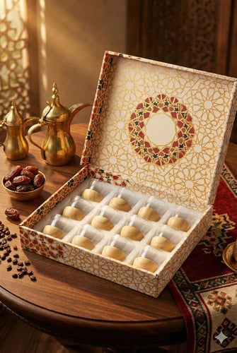 طقم أكواب شاي مع طقم فناجين قهوة