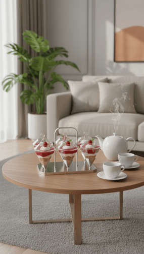 طقم حامل أطباق حلويات ومكسرات بتصميم راقٍ للضيافة