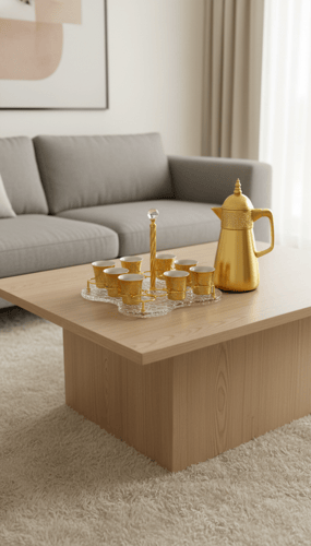 طقم ضيافة فاخر مكون من ترمس شاي أو قهوة + حامل فنا...