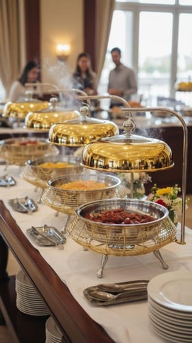 سخان بوفية صحن تقديم الطعام 4 لتر