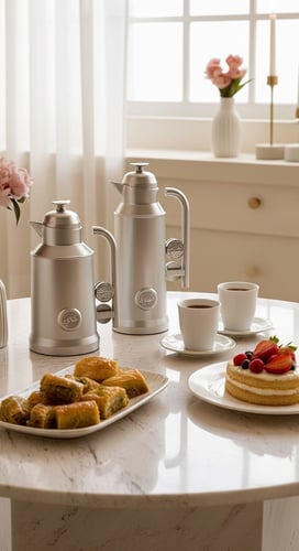 طقم ترامس شاي وقهوة .