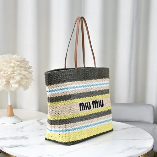 Miu Miu Raffia Tote