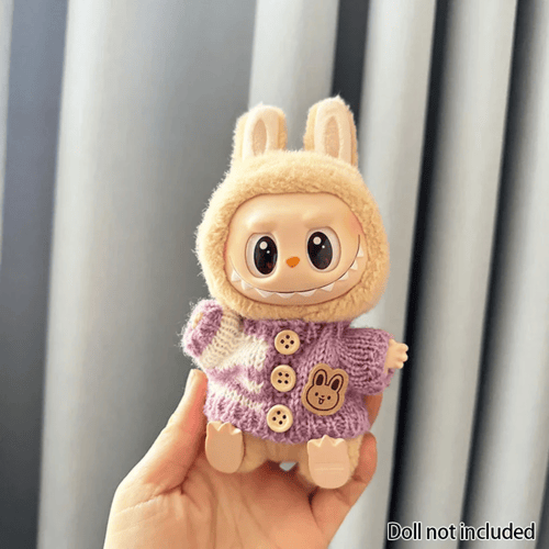 ملابس للدمية لابوبو Labubu مع وشاح و قبعة و حقيبة...