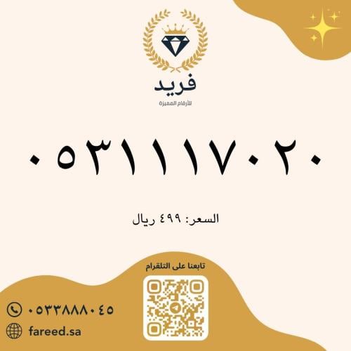 رقم مميز 0531117020