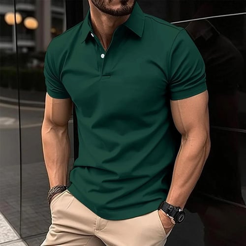 قميص بولو بلون سادة للرجال