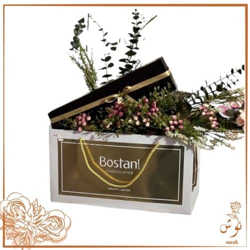 شوكلاتة بستاني مع الورد الصناعي