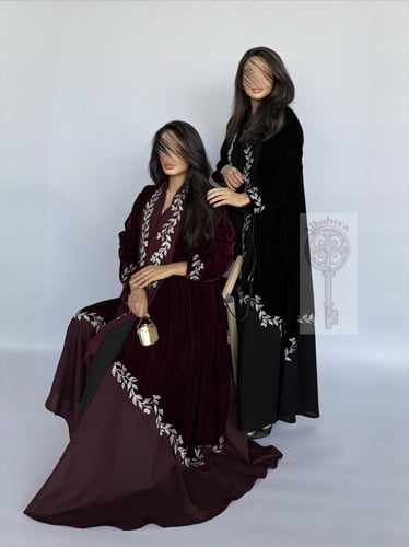 عباية شتوية عنابي رقم Z102