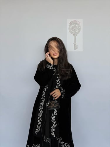 عباية شتوية اسود رقم H102
