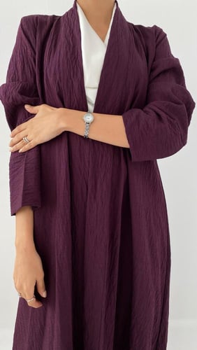 188 عباية نص كالوش كريب مع طرحة