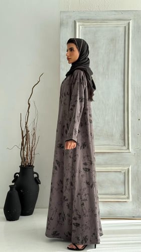 عبايه كريب ملونه قصة نص كلوش