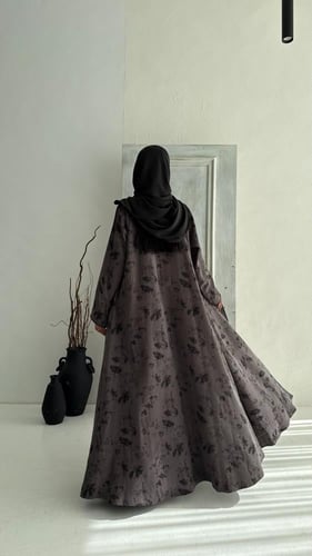 عبايه كريب ملونه قصة نص كلوش