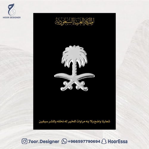 بروش سيفين ونخلة فضي