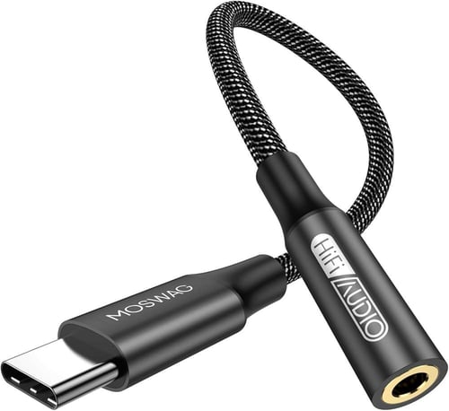 محول USB نوع C الى مقبس سماعة رأس 3.5 ملم من موسوا...
