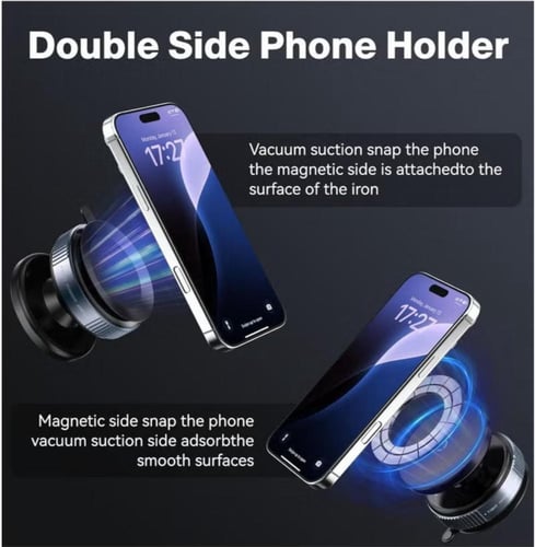 حامل هاتف السيارة المغناطيسي مع شفط فراغي ودوران 3...
