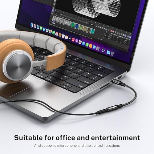 محول USB نوع C الى مقبس سماعة رأس 3.5 ملم من موسوا...