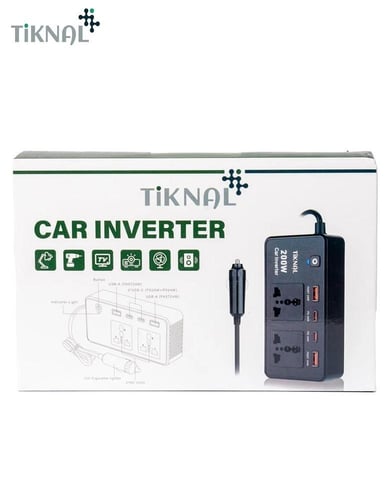 محول طاقة السيارة Tiknal TK-H097 بقوة 200 واط | مح...