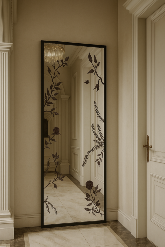 Hand-drawn painting mirror 150×60