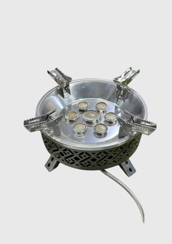 موقد فرط صوت لون زيتي 7 أعين مع قداح M18