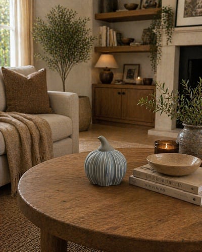 The pumpkin vase is large