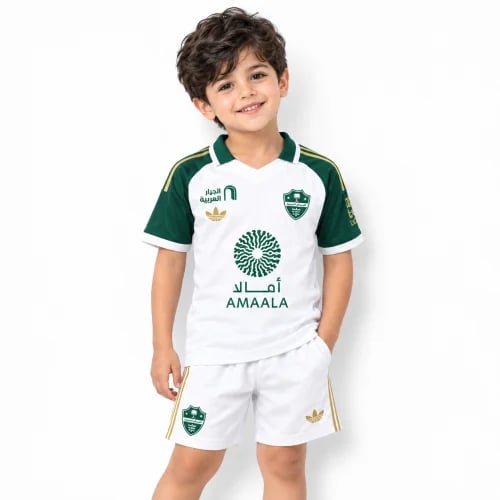 طقم الاهلي السعودي اطفال الأبيض 2027