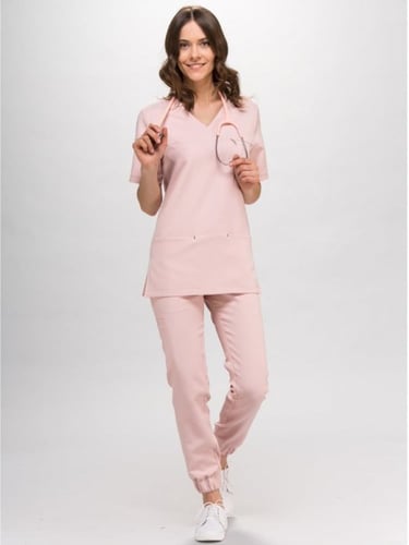 سكراب طبي نسائي AVA باللون زهري فاتح من إِلدان – ت...