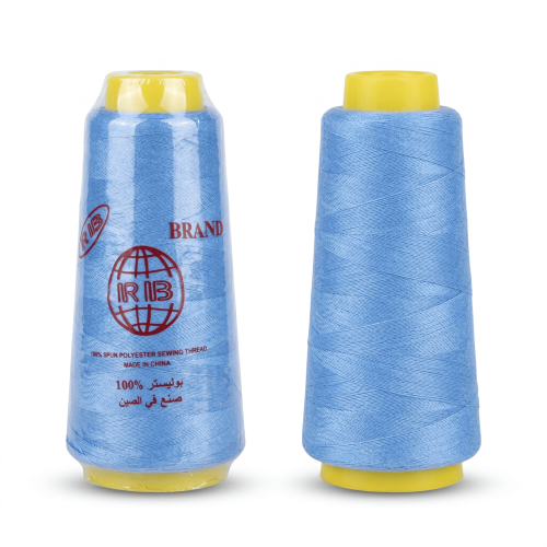 Light blue polyester sewing thread