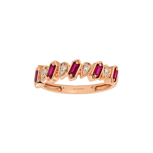 Sharly 18K Rose Gold Ruby and Diamond Ring – JHRR0455PPASH