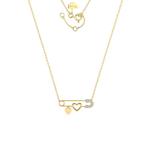 Millaoro 18K Gold and Diamond Children’s Necklace...