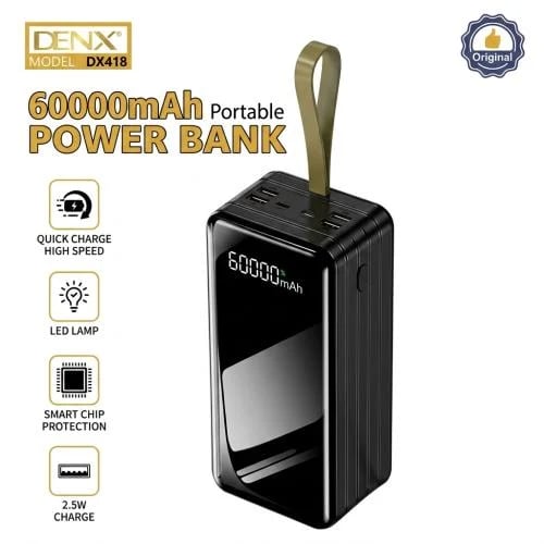 باور بنك DENX محمول بسعة ضخمة 60,000 مللي أمبير -...