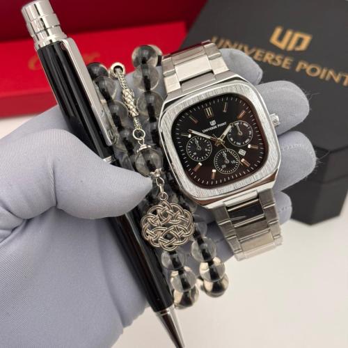 ساعة يد universe وقلم وسبحه