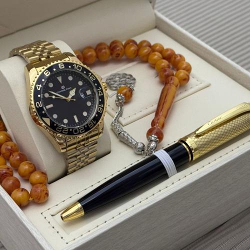 ساعة يد وقلم وسبحه