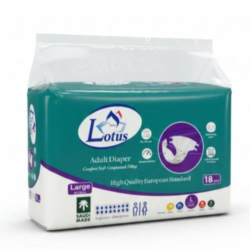 كرتون حفاضات كبار السن زهرة اللوتس لارج الباكديج 4...