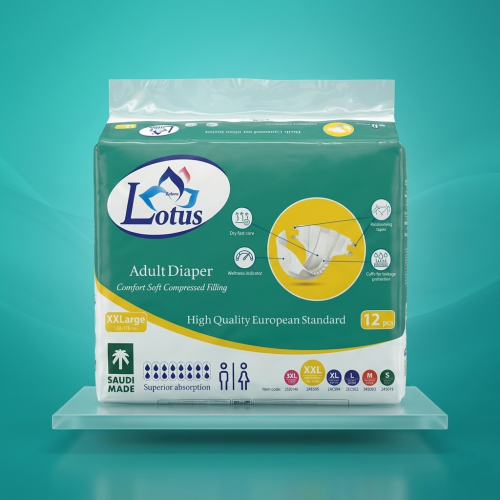 كرتون حفاضات كبار السن زهرة اللوتس 2XL الباكديج 4*12