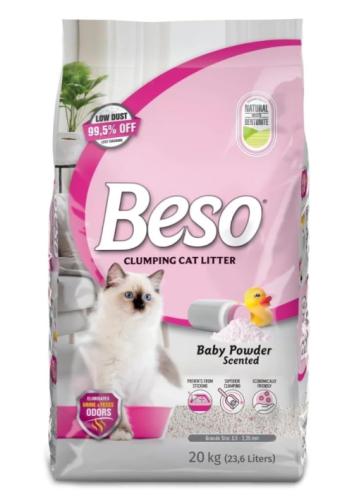 Cat litter Bissou with powder scent 20 kg