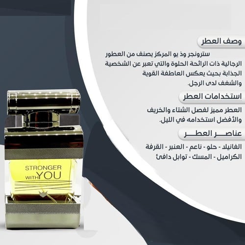 عطور سترونجر وذ يو مل STRONGER WITH YOU 100