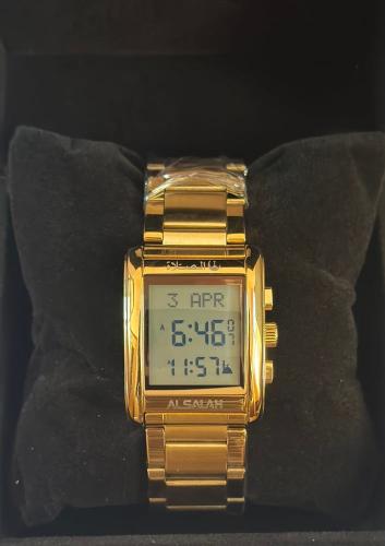 ساعة الصلاة الاسلامية ديلكس الذهبي