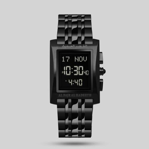 ساعة الفجر الحديث ديلوكس اسود موديل AL204BB