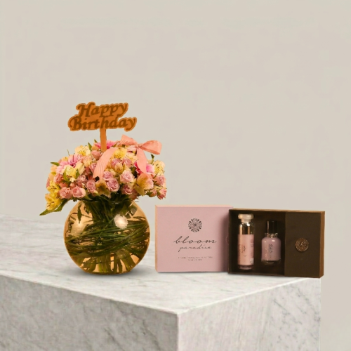 تنسيق عيد ميلاد مع عطر بلوم