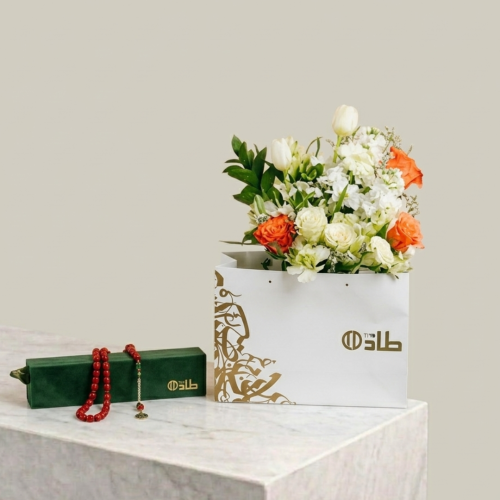 هدية طاد _تنسيق ورد ومسبحة