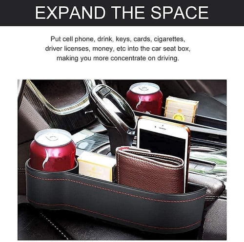 منظم مقعد السيارة جانبي مع حامل اكواب حبة واحدة