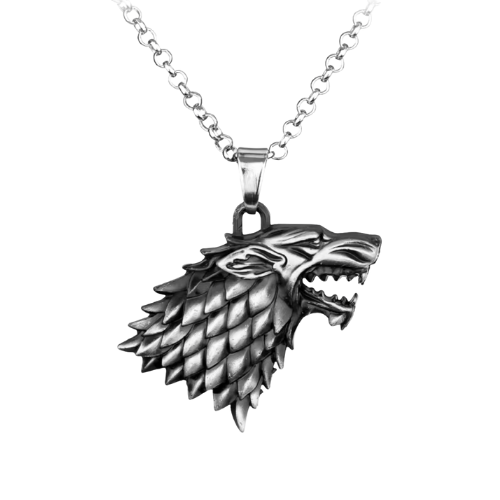 قلادة على شكل رأس ذئب