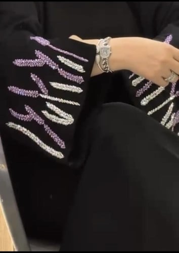 عباة ( منئ) نص كلوش سراميك اكمام شك ثقيل