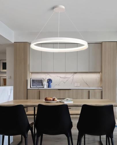 علاقي مودرن LED دائرية مفرد فضي