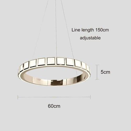 نجف مودرن ذهبي مع 3اضاءات 55 واط قطر 60 سم