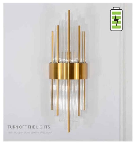 إبليك جداري مودرن ذهبي تعمل بالبطارية