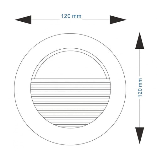 كشاف درج سلم دائري رمادي