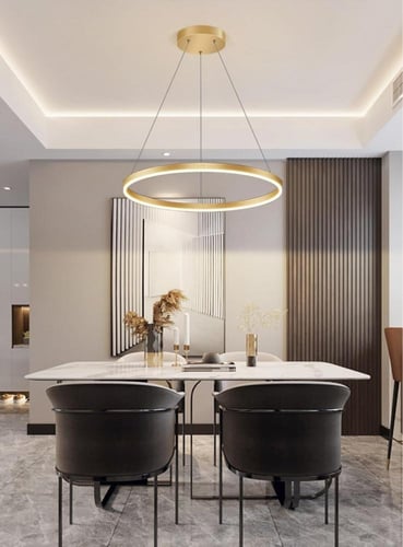 علاقي مودرن LED دائرية مفرد ذهبية